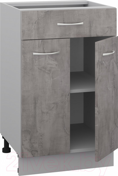 Изображение товара Шкаф-стол кухонный Кортекс-мебель Корнелия Лира НШ50р1ш без столешницы (оникс)