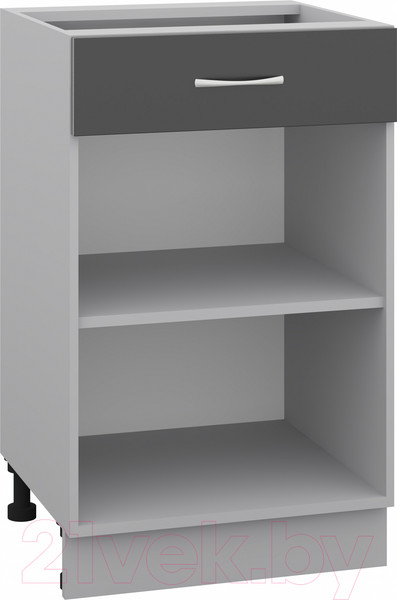 Изображение товара Шкаф-стол кухонный Кортекс-мебель Корнелия Лира НШ50р1ш без столешницы (черный)