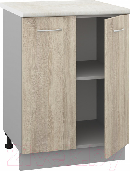 Изображение товара Шкаф-стол кухонный Кортекс-мебель Корнелия Лира НШ60р (дуб сонома/королевский опал)