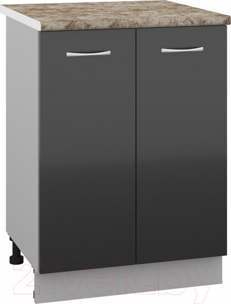 Изображение товара Шкаф-стол кухонный Кортекс-мебель Корнелия Лира НШ60р (черный/мадрид)