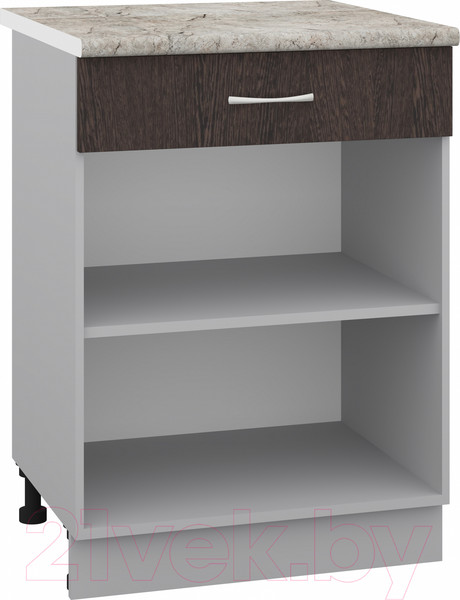 Изображение товара Шкаф-стол кухонный Кортекс-мебель Корнелия Лира НШ60р1ш (венге/марсель)