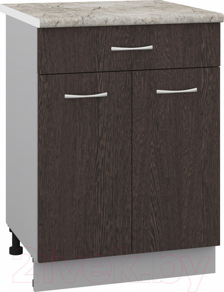Изображение товара Шкаф-стол кухонный Кортекс-мебель Корнелия Лира НШ60р1ш (венге/марсель)