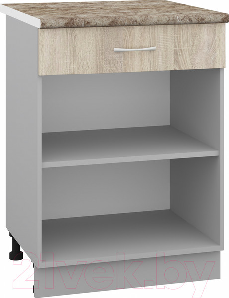 Изображение товара Шкаф-стол кухонный Кортекс-мебель Корнелия Лира НШ60р1ш (дуб сонома/мадрид)