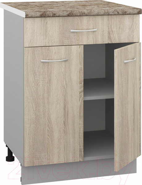 Изображение товара Шкаф-стол кухонный Кортекс-мебель Корнелия Лира НШ60р1ш (дуб сонома/мадрид)