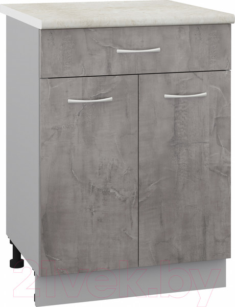 Изображение товара Шкаф-стол кухонный Кортекс-мебель Корнелия Лира НШ60р1ш (оникс/королевский опал)