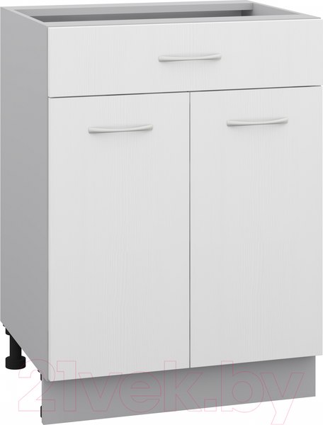 Изображение товара Шкаф-стол кухонный Кортекс-мебель Корнелия Лира НШ60р1ш без столешницы (белый)