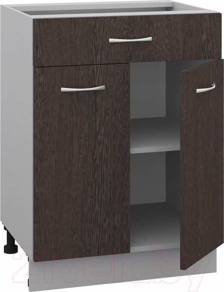 Изображение товара Шкаф-стол кухонный Кортекс-мебель Корнелия Лира НШ60р1ш без столешницы (венге)