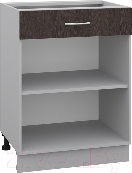 Изображение товара Шкаф-стол кухонный Кортекс-мебель Корнелия Лира НШ60р1ш без столешницы (венге)