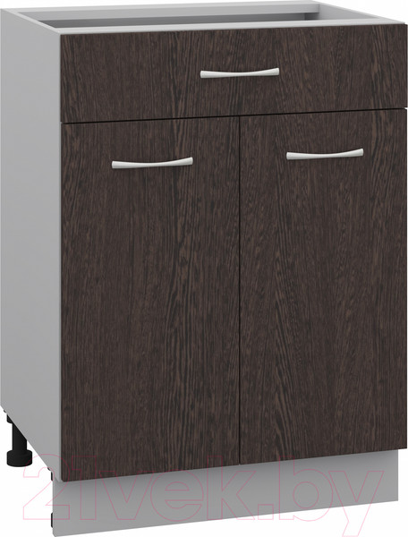 Изображение товара Шкаф-стол кухонный Кортекс-мебель Корнелия Лира НШ60р1ш без столешницы (венге)