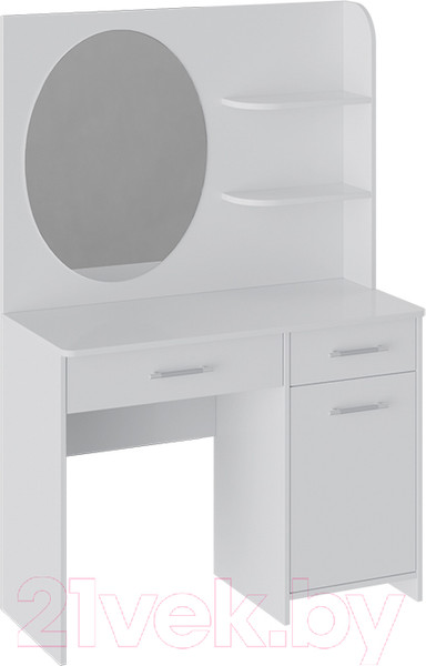 Изображение товара Туалетный столик с зеркалом ТриЯ Эвита (белый глянец)
