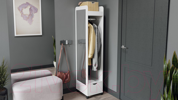 Изображение товара Секция в прихожую ТриЯ Лайт (белый глянец)