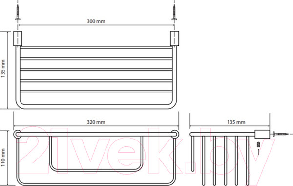 Изображение товара Полка для ванной Bemeta Cytro 146208152