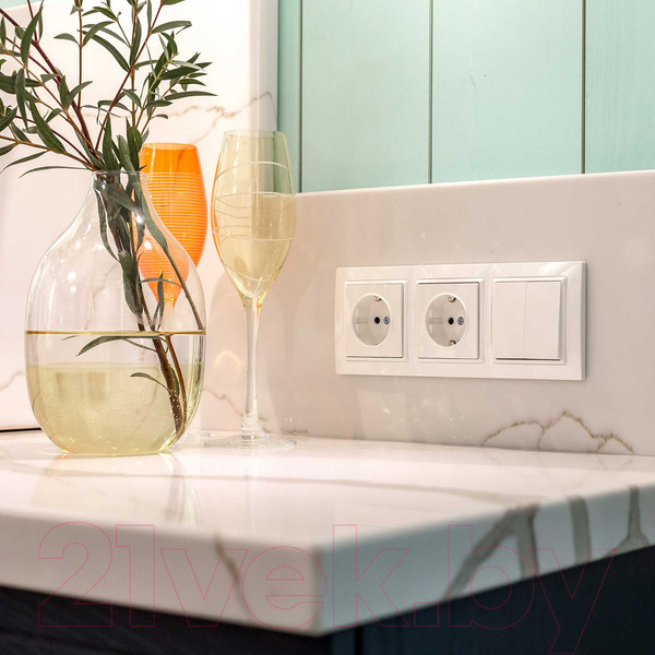 Изображение товара Рамка для выключателей и розеток Werkel W0032001 / a051299 (белый/basic)