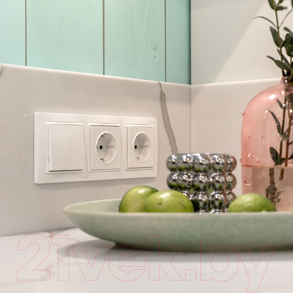 Изображение товара Рамка для выключателей и розеток Werkel W0032001 / a051299 (белый/basic)