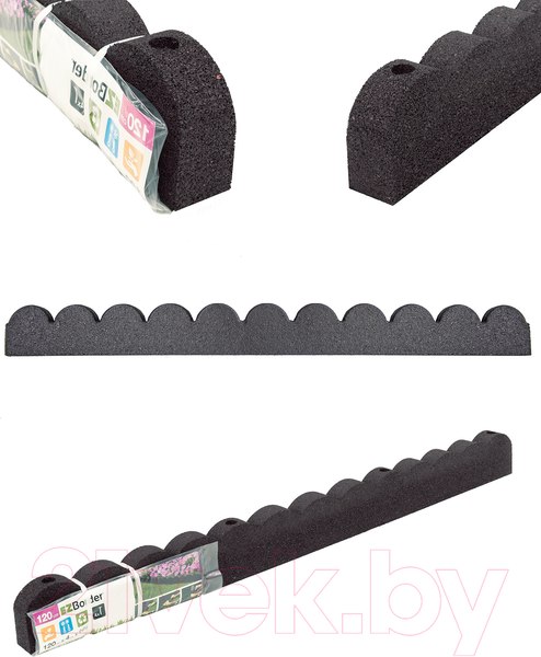 Изображение товара Бордюр садовый Multy Home Flexi Curve Scalloped EU5000030-4 (4шт, серый)