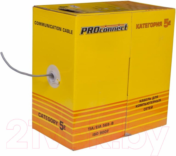 Изображение товара Кабель PROconnect UTP 4PR 24AWG/CCA/CAT5e / 01-0043-3 (305м)