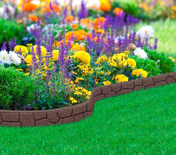 Изображение товара Бордюр садовый Multy Home Stones EU5000079-6 (6шт, коричневый)