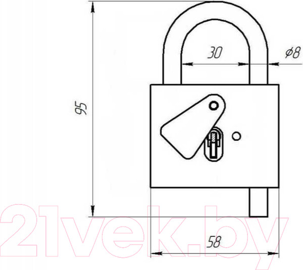 Изображение товара Замок навесной Зенит ВС5 (контрольный)