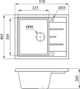 Изображение товара Мойка кухонная AV Engineering Platinum AV765495PBK (черный)