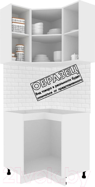 Изображение товара Комплект кухонных модулей Кортекс-мебель Корнелия Экстра угловой без столешницы (дуб сонома)