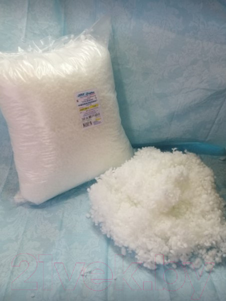 Изображение товара Наполнитель для домашнего текстиля Delford Шаровое волокно первичное ПЭ / НШП-100-05 (0.5кг)