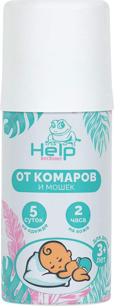 Изображение товара Аэрозоль от насекомых Help Детский от комаров и мошек репеллентный / 80294 (90мл)
