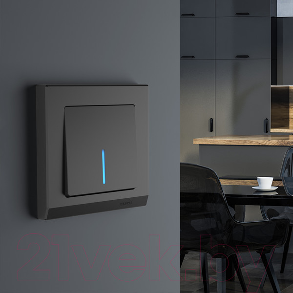 Изображение товара Выключатель Werkel W1110108 / a051599 (черный матовый)