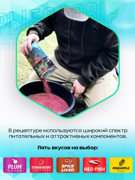 Изображение товара Набор для прикормки Carparea Flat Method красная рыба (2.4кг)