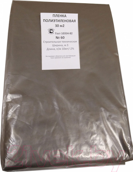 Изображение товара Пленка строительная Эверестстрой Первичная №60 Нарезка (40мкм, 3x10м, 30м2)