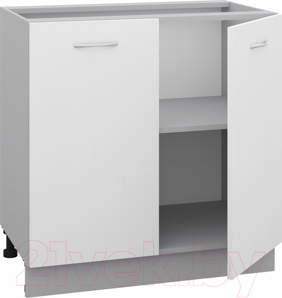 Изображение товара Шкаф-стол кухонный Кортекс-мебель Корнелия Лира НШ80р без столешницы (белый)