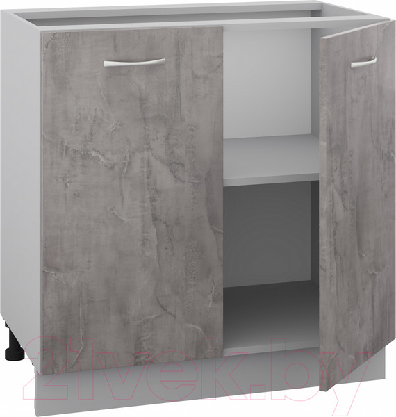 Изображение товара Шкаф-стол кухонный Кортекс-мебель Корнелия Лира НШ80р без столешницы (оникс)