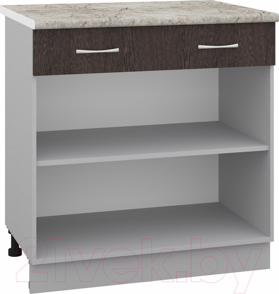 Изображение товара Шкаф-стол кухонный Кортекс-мебель Корнелия Лира НШ80р1ш (венге/марсель)