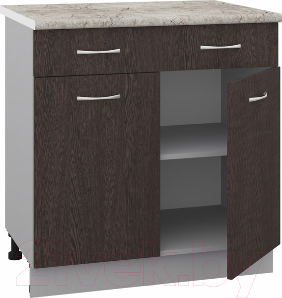 Изображение товара Шкаф-стол кухонный Кортекс-мебель Корнелия Лира НШ80р1ш (венге/марсель)