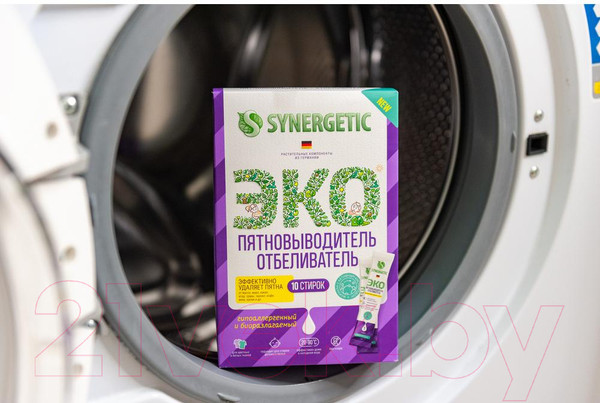 Изображение товара Пятновыводитель Synergetic С активным кислородом. 10 стирок (250г)