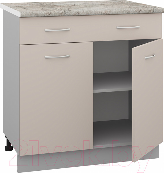 Изображение товара Шкаф-стол кухонный Кортекс-мебель Корнелия Лира НШ80р1ш (капучино/марсель)