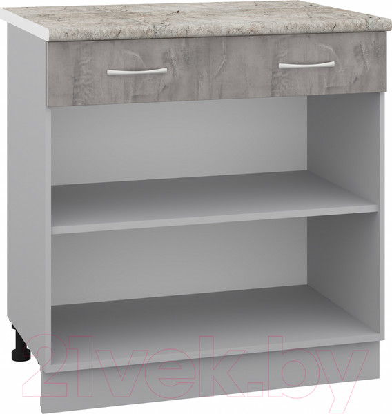 Изображение товара Шкаф-стол кухонный Кортекс-мебель Корнелия Лира НШ80р1ш (оникс/марсель)