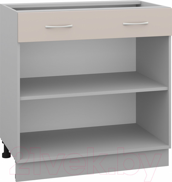 Изображение товара Шкаф-стол кухонный Кортекс-мебель Корнелия Лира НШ80р1ш без столешницы (капучино)