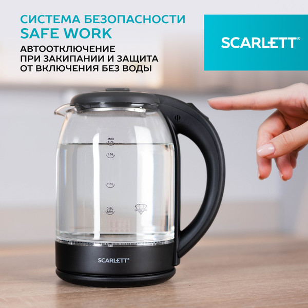 Изображение товара Электрочайник Scarlett SC-EK27G90 (черный)