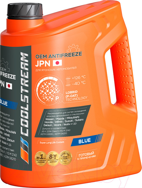 Изображение товара Антифриз CoolStream JPN / CS-011002 (5кг, синий)