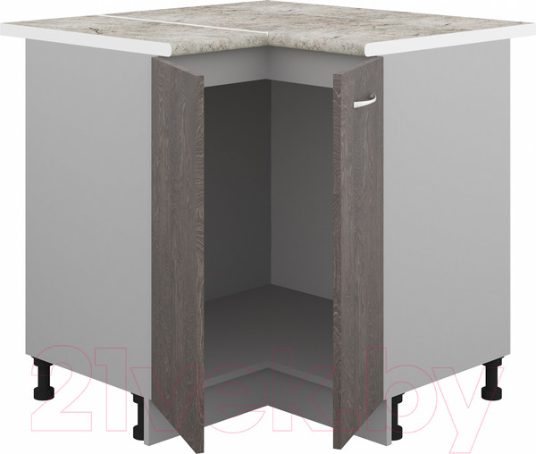 Изображение товара Шкаф-стол кухонный Кортекс-мебель Корнелия Лира НШУ угловой (береза/марсель)