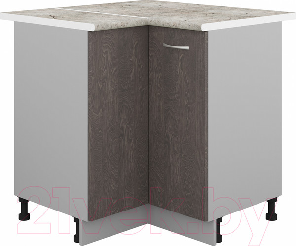 Изображение товара Шкаф-стол кухонный Кортекс-мебель Корнелия Лира НШУ угловой (береза/марсель)