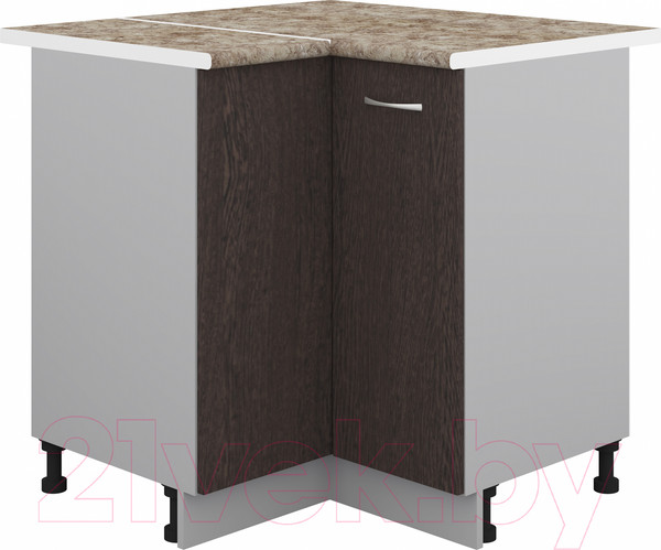 Изображение товара Шкаф-стол кухонный Кортекс-мебель Корнелия Лира НШУ угловой (венге/мадрид)