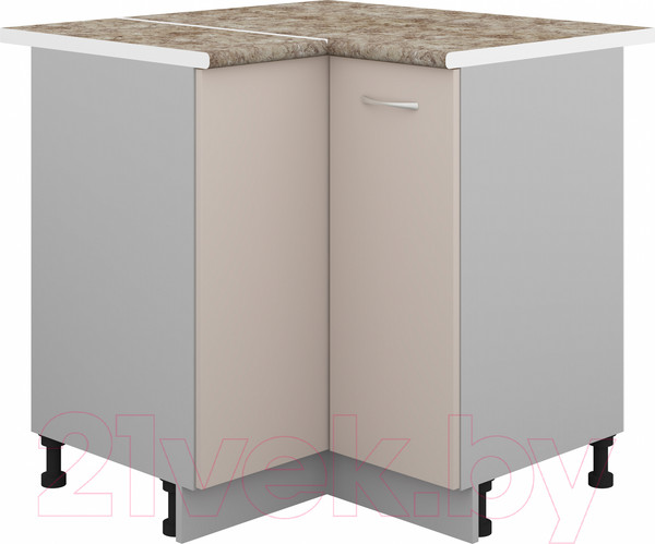 Изображение товара Шкаф-стол кухонный Кортекс-мебель Корнелия Лира НШУ угловой (капучино/мадрид)