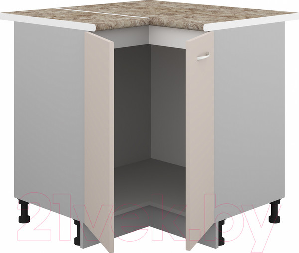 Изображение товара Шкаф-стол кухонный Кортекс-мебель Корнелия Лира НШУ угловой (капучино/мадрид)