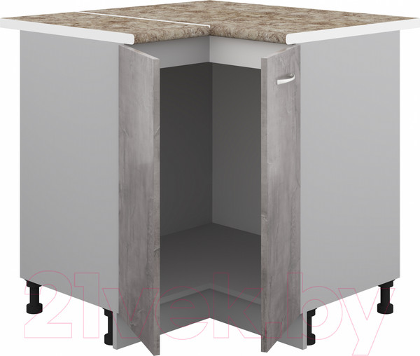 Изображение товара Шкаф-стол кухонный Кортекс-мебель Корнелия Лира НШУ угловой (оникс/мадрид)