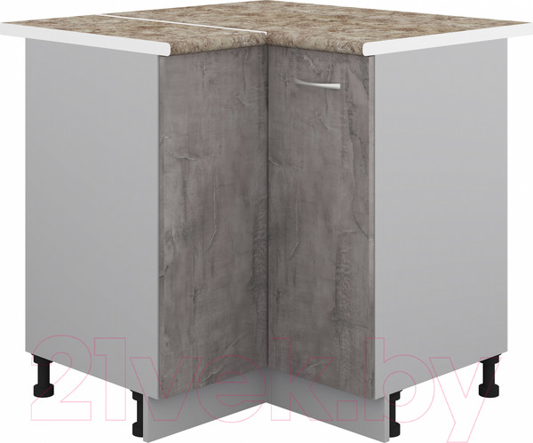Изображение товара Шкаф-стол кухонный Кортекс-мебель Корнелия Лира НШУ угловой (оникс/мадрид)