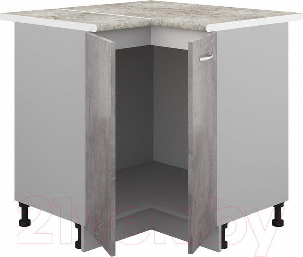 Изображение товара Шкаф-стол кухонный Кортекс-мебель Корнелия Лира НШУ угловой (оникс/марсель)