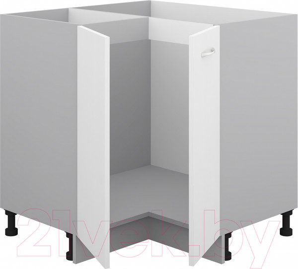 Изображение товара Шкаф-стол кухонный Кортекс-мебель Корнелия Лира НШУ без столешницы угловой (белый)