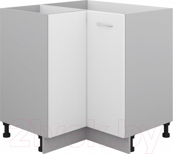 Изображение товара Шкаф-стол кухонный Кортекс-мебель Корнелия Лира НШУ без столешницы угловой (белый)