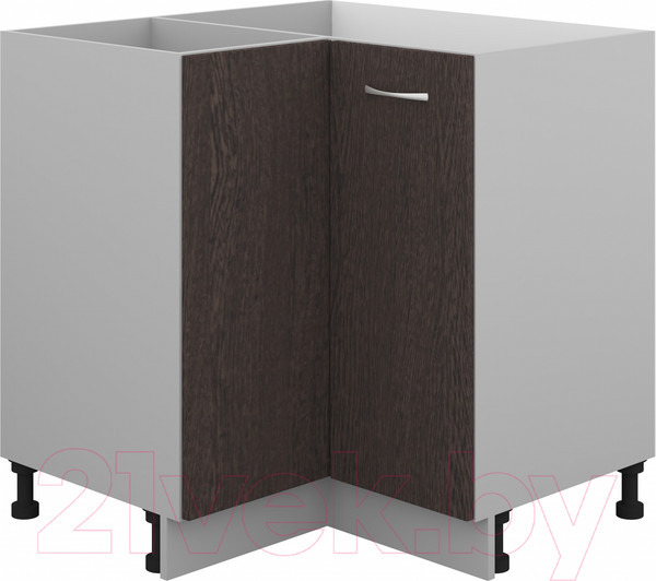 Изображение товара Шкаф-стол кухонный Кортекс-мебель Корнелия Лира НШУ без столешницы угловой (венге)